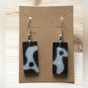 Handmade Resin Cowprint Earrings